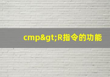 cmp>R指令的功能